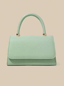 1 Stück Minzgrüne Litchi-Korn PU Clutch Tasche für Frauen, kombiniert mit hochwertigen Metallperlen, zeigt Mode und Eleganz, kann als Handtasche/Handtasche/Schultertasche/Umhängetasche getragen werden, geeignet für Hochzeit/Party/Abschlussball/Bankett und andere Anlässe - Minzgrün - Übersicht 11