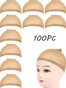 5pcs/10pcs/20PCS/100pc Women's Transparent HD Wig Cap, Elastic Nylon Material Wig Cap, Invisible Ultra-Thin Elastic Stocking Cap Suitable For Full Head Wigs - Multicolor - View 19