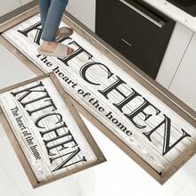 1pc Home Decor, Kitchen Text & Graphics Printed Mat, Silica Gel Kitchen Carpet, Washable Rectangular Rug, Suitable For Living Room, Bedroom, Hallway, Bathroom, Laundry Room - Polyester Carpet, Indoor & Outdoor Home Decor - Multicolor - View 16