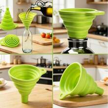 1/2pcs Foldable Funnel, Suitable For Water Bottle Liquid Transfer, Kitchen Tool, Kitchen Accessory - View 9