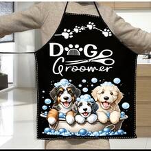 Pet Grooming Apron With Cute Dog Pattern And Tool Design, Suitable For Professional Pet Groomers And Enthusiasts - Bath - View 3