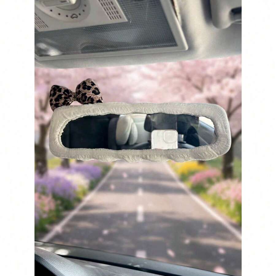1個豹紋蝴蝶結後視鏡蓋，汽車後視鏡裝飾保護配件 - 後視鏡蓋 - 查看 1