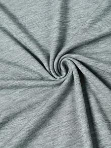 1 pieza Camisetas de mujer, Y2K holgado manga corta cuello redondo, toy verano para, ligero - Gris - Ver 4