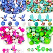 25/55pcs Animal Theme Silicone Bead Set, Bird Shaped Silicone Beads (Pink, Blue, Green, Cyan), Suitable For Beading Pens, Bracelets, Bags, Makeup Beading Supplies, Necklaces, Etc. Matching More Freely, Exercising Patience And Focus, Perfect Birthday Gift, Back To School, Halloween, Father's Day, Mother's Day, Etc. - Bird Series - View 12