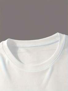 Women's Double-Sided Sunflower Print T-Shirt - Short Sleeve Crew Neck Blouse - Suitable For Casual Wear In All Seasons, Breathable Machine Washable Fabric With Sunflower Field Design, Non-Opaque Top For Layering (No Style Modification) Y2K Style Activewear, Crew Neck, 100% Cotton, Soft Fabric, Short Sleeve. - 白色 - 查看 4
