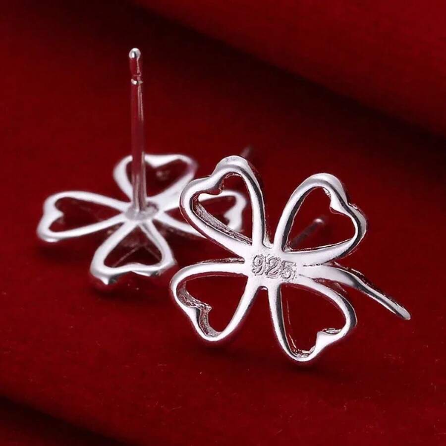 925 Sterling Silver Round Earrings, Elegant Dangle Earrings For Wedding Promises, Fine Hoop Earrings, Simple And High Quality, Versatile For Women. - 多種的 - 查看 1