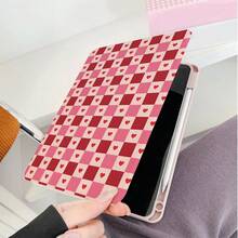 1 chiếc ốp lưng máy tính bảng xoay 360° họa tiết bàn cờ và trái tim, có khe cắm bút cảm ứng, chân đế từ tính đa góc, chức năng tự động ngủ/thức, tương thích với iPad Pro/Air, iPad 5/6/7, iPad, Matepad, Honor Pad, Xiaoxin Pad. - Nhiều màu - Xem 6