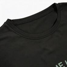 Short-Sleeved T-Shirt With Golf Ball And Golf Clubs Print, Ideal For Use On The Golf Course, Holidays, Bachelorette Parties, Sporting Events, Casual Walks, Regular Fit, Casual Style, Comfortable And Breathable. - 黑色 - 查看 3