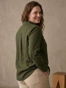 Women's Fashion Shirt - Army Green - View 2