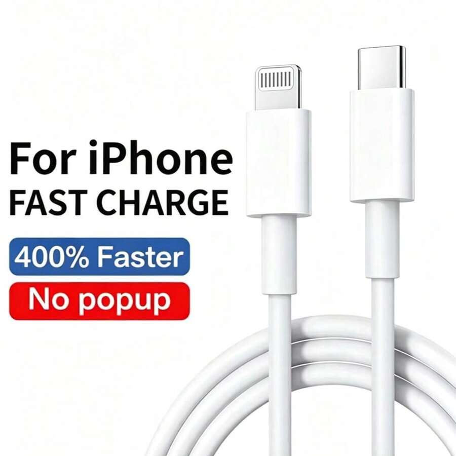 20W 快充 PD 充電線 Lightning 傳輸線，相容 Apple 14 13 12 11 Pro Max Mini 14 8 Plus X XR XS，USB C 線，適用遊戲與耳機配件，支援快充與同步