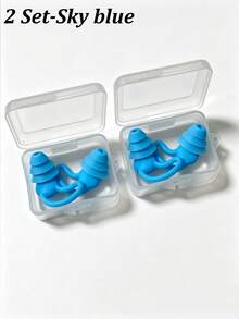 1/2Set Tapones para los oídos de silicona, Tapones para los oídos a prueba de sonido, Tapones para los oídos impermeables de tres capas para nadar, Reducción de ruido ultra fuerte, Tapones para dormir, Tapones para siestas en la oficina, Tapones para dormir a prueba de sonido, Suministros para siestas, Suministros de viaje - Con caja de almacenamiento Accesorio esencial de viaje Accesorio de viaje esencial Suministro esencial de vacaciones Suministro de viaje de vacaciones Mochila Suministros escolares Suministros de estudio - Multicolor - Ver 20