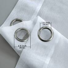 Semi-Sheer Curtains With Grommets For Installation On Standard Rods. The Fine, Airy Fabric Lets In Soft Light, Protects Privacy, And Complements A Variety Of Decorating Styles In Bedrooms And Living Rooms. - Putih - View 2