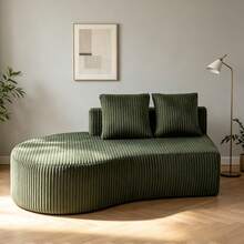 Dagniwak Cloud Sectional Couch With L-Shape Chaise, Modern Modular Sofa With Deep Seat, Upholstered Comfy Couches For Bedroom,No Assembly Required, Boneless Couches For Living Room - 綠色 - 查看 5