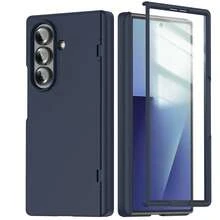 Case Designed For Samsung Galaxy Z Fold 7, With Built-In Screen Protector And Full Hard PC Cover For Greater Shock Resistance. - 深藍色 - 查看 1