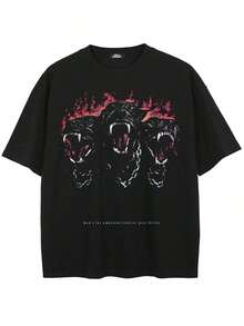 Tiny Spark Camiseta negra con gráfico del perro Cerbero - Blanco - Ver 10