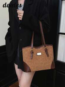 1pc Color Block PU Leather New Women's Backpack, Shoulder Bag ...