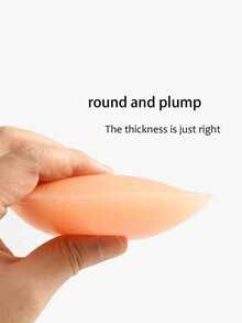 1 Pair Silicone Breast Pads, Suitable For Small Bust, Can Shape Flat Chest To Look Fuller, Waterproof Fake Boobs Enhancer Pads, Built-In Invisible Bust Pads For Swimsuit Bikini Bras - Beige - View 4