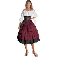 Stage Dance Wear - Top + Brown Skirt - View 3
