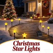 Solar Powered LED Starlight String Lights - Suitable For Homestay, Pool, Beach Party, Garden Path Decor, Creating Holiday Atmosphere - Star - View 11