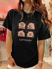 Women T-Shirts - Black - View 1