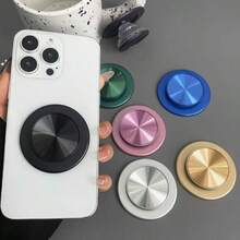 Electroplated Solid Color Magnetic Holder Stand, Stable Desktop Stand Suitable For Phone Telescopic Stand, Pop-Up Socket Phone Grip, Phone Accessories, Phone Decor, Phone Essentials, Phone Pull-Out Stand, Phone Grip, Small Gift For Lover, Relatives, Friends - Multicolor - View 3