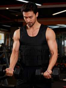 Adjustable Weighted Vest, Unisex, Suitable For Muscle Training, Fitness, Weight Loss, Running, Aerobic Exercise And Strength Training. Camouflage/Black. Adjustable Weighted Training Vest. - Multicolor - View 5