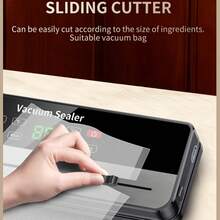 Electric Vacuum Sealer, Kitchen Food Sealer, Built-In Cutter, Dry & Wet Food Vacuum Packaging Machine - Multicolor - View 6