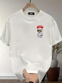 Men's Heavyweight T-Shirt 100% Cotton - 白色 - 查看 2