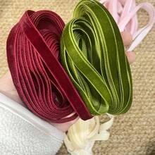 5 Yardas/Paquete Cinta de terciopelo de 3/8 pulgadas, colores surtidos, envolver regalos, manualidades DIY, lazos, coronas, decoración de bodas, Acción de Gracias - 5 tamaños de 10 mm - Ver 4