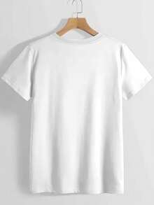 Unisex T-Shirt With ALKI 95 Beer Mug Print, Street Style, Short Sleeves, Round Neck, Suitable For All Seasons, Casual Daily Wear, Soft Fabric - 白色 - 查看 2