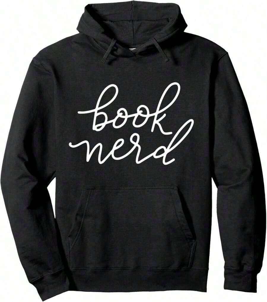 Book Nerd Compatible, Fun Gift For Readers, Book Lovers, Men And Women, Hoodie. - 黑色 20 - 查看 1