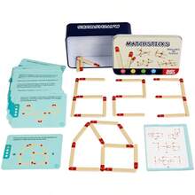 Children's Puzzle 3-In-1 Game Color Drawing Stick Parent Child Early Education Puzzle Interactive Toy Sensory Integration Training Game Puzzle Toy Logical Thinking Board Game Focus Hand Eye Coordination Training Color Matching - Interactive Board Games - View 11