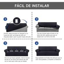 Elastic Sofa Covers For 1/2/3 Seater Sofas, Adjustable Elastic Band, 3-Piece Set, 3-Piece Elastic Cover, Suitable For 1, 2, And 3 Seater Sofas, Includes Multiple Anti-Slip Strips, Soft And Breathable Velvet Fabric, Full Coverage Design, Washable, Sofa Cover, Flexible Packaging, Suitable For Most Sofas, Ships From Local Warehouse. - 顏色 5 - 查看 6