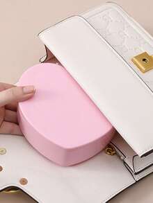 Caja de joyas portátil con forma de corazón para niñas, caja de almacenamiento de joyas de doble capa, caja decorativa, caja de regalo conmemorativa, adecuada para aretes, anillos, collares, perfecta como regalo de regreso a clases para niñas, decoración de habitación - Multicolor - Ver 7