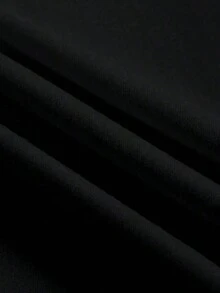 Women's Casual Short Sleeve Cotton T-Shirt, Simple And Soft Short Sleeve T-Shirt, Versatile, Solid Color, Letter Print, Soft And Comfortable For Daily Wear, A Must-Have. - 黑色 - 查看 6