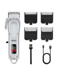 HIENA Juego de cortapelos para hombres 4 en 1 - Afeitadora eléctrica + Recortadora de contornos + Recortadora de vello nasal + Maquinilla de afeitar, Carga USB Tipo C, Larga duración de la batería, Bajo nivel de ruido, Herramienta de corte de pelo profesional para uso doméstico/salón, Juego de regalo - Ver 11