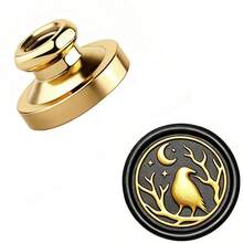 1pc Detachable Round Brass Wax Seal Stamp Head, No Handle, Suitable For Decoration, Greeting Cards, Envelopes, Wine Bottle Seals, Notebooks, Perfume Bottles - Single Piece - View 19