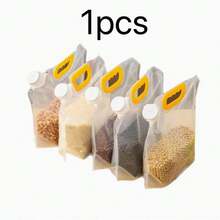 5 Reusable Food Storage Bags With Spout - Leak-Proof Seal, Stand-Up, Freezer And Microwave - Perfect For Lunch, Meat, Fruit And Vegetables - Essential Kitchen Organization Tool - View 14