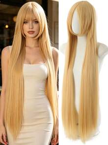 40 Inch Straight Synthetic Wig, Suitable For Party, Cosplay, Music Festival, Halloween - Multicolor - View 16