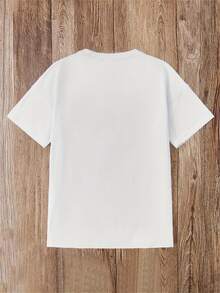 Camiseta de Cuello Redondo con Estampado de Gato para Niñas, Edades 1-10 Años - Ropa Cómoda y Casual para Paseos al Aire Libre y Regalo Perfecto para el Verano - Rosa - Ver 2