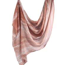 1pc Women's Bohemian Style Watercolor Marble Water Ripple Print Scarf Headwrap, Suitable For Daily Wear - Coral Orange - View 2
