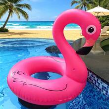 Extra Large Pink Flamingo Inflatable Pool Float, Thickened PVC Adult Swim Ring, Large Flamingo Float, Suitable For Beach Pool Party - Multicolor - View 4