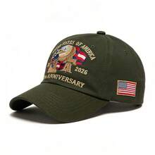 250th Anniversary Commemorative Event - Wear Fashionable Baseball Caps For Casual Outings. Comfortable And Versatile Baseball Caps For Outdoor Activities. Ideal Gifts For Friends. - Green - View 4