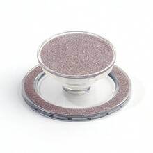 1PC Circular Glitter Magnetic Suction Bag Holder, Suction Cup Type Portable Drama Watching Phone Support Holder, Slouchy Person Lifting And Folding Desktop Holder - Multicolor - View 10