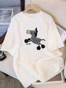 Camiseta de mujer para primavera y verano - Blanco - Ver 6