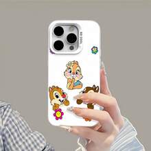 Tema floral colorido de Chip Dale Claricefunda de teléfono Fundas compatibles con ,Apple,VIVO,OPPO,,, y Honor.Fabricadas en silicona TPU,ofrecen protección contra golpes y caídas. - Blanco - Ver 6