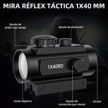 Mira Réflex Red Dot 1*40 Puntos Rojos para Caza Cinegética - Negro - Ver 4
