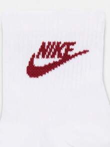 NIKE Unisex ED ELVD ANK 3P FUTRA -144 Socks, Special Offer Pack IH8523-906 - Red and White - View 4