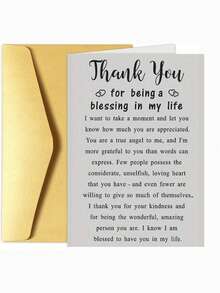 1pc Thickened And Enlarged Envelope Card,Heartfelt Thank You Greeting Card, Versatile Card For Life Partner, Birthday, Graduation & All Daily Occasions - Multicolor - View 8