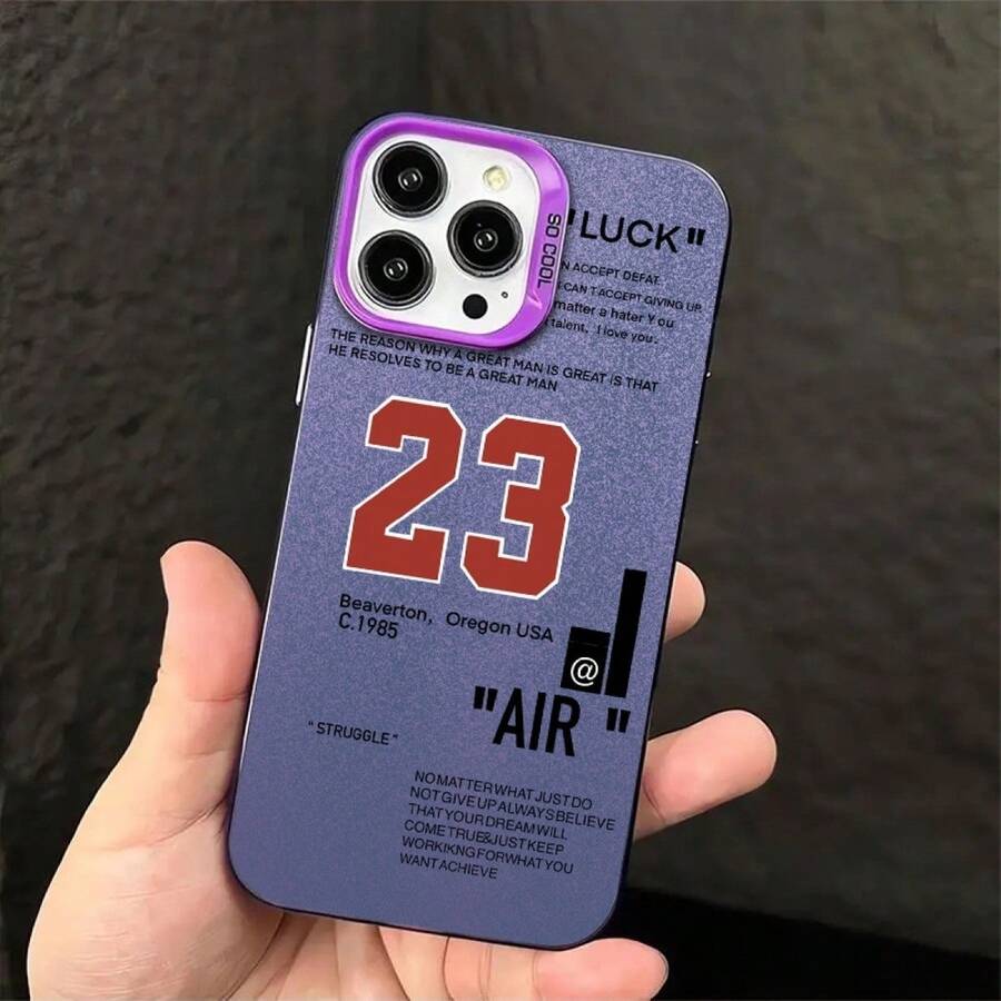Protective Phone Case Compatible With Apple 17 PROMAX, 16, 15, 14, 13, 12, 11 PROMAX And XSMAX, Featuring An Inspirational Basketball Design With Themes Of Luck, Effort, Perseverance, And Dreams. It's A Snug, Drop-Resistant Case Made Of Wear-Resistant Material, Providing Full Protection For The Back And Edges Of The Device. Ideal For Sports Lovers Seeking A Personalized Motivational Message, It's Also Suitable For Everyday Use And Makes A Great Gift For Friends And Fans. - 紫色的 - 查看 1